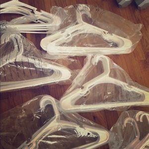 70 Plastic White Hangers